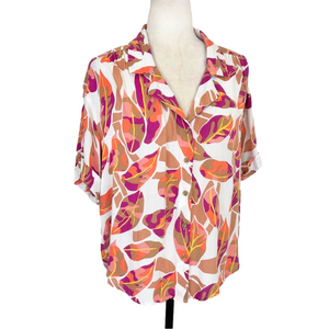 Jane & Delancey leaf print shirt
